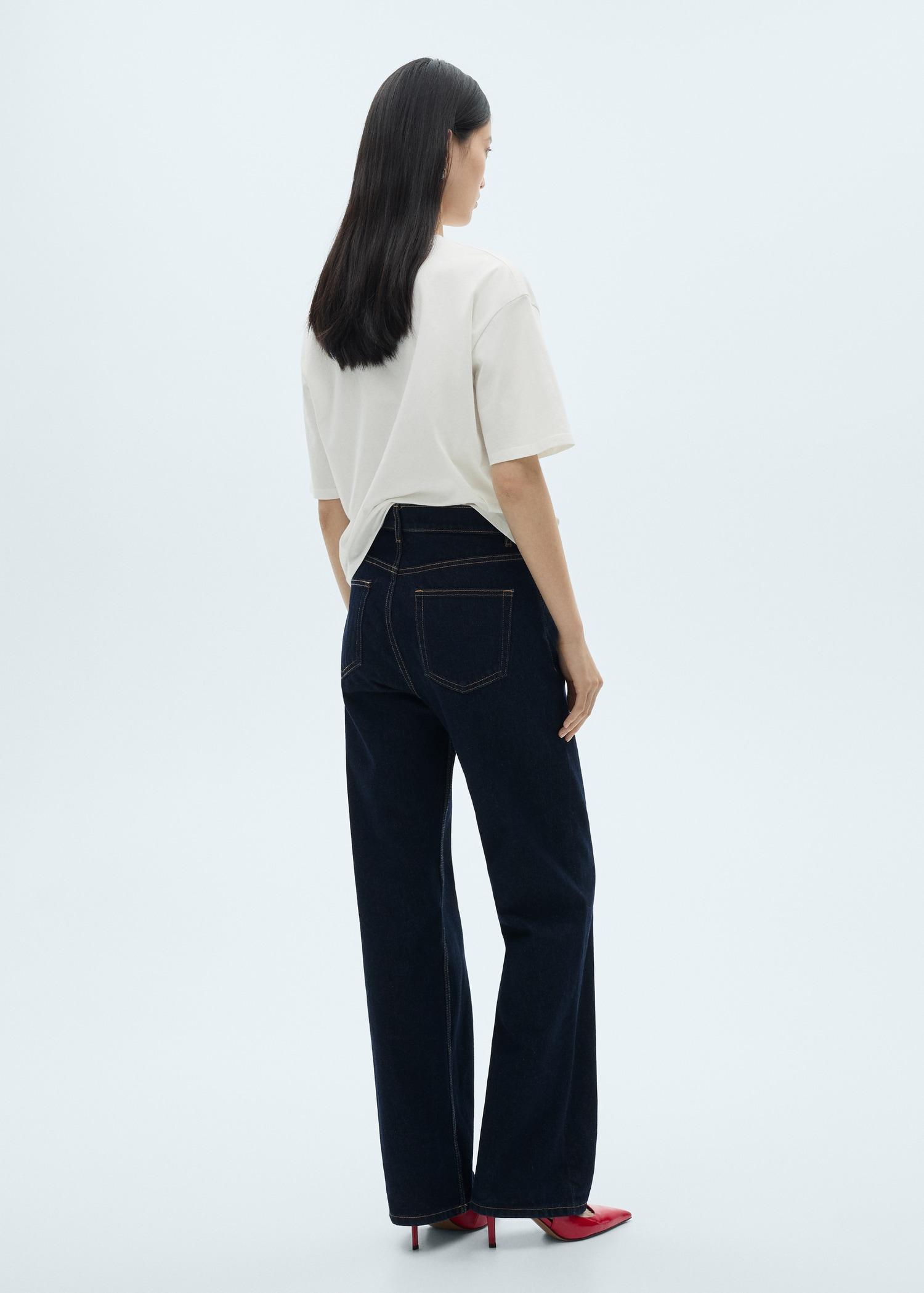Cotton t-shirt with flower detail - Women | MANGO USA Product Image