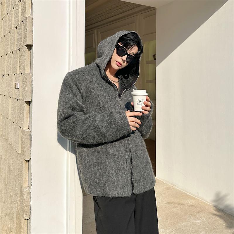 Melange Hood Zip Jacket Product Image
