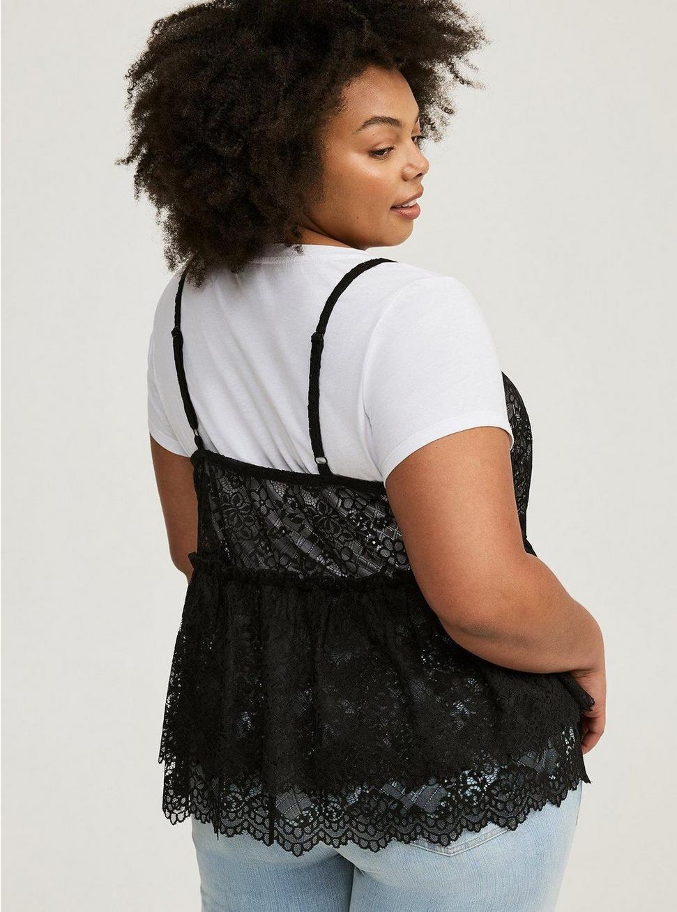 Peplum Ruffle Cami 2Fer Top  Product Image
