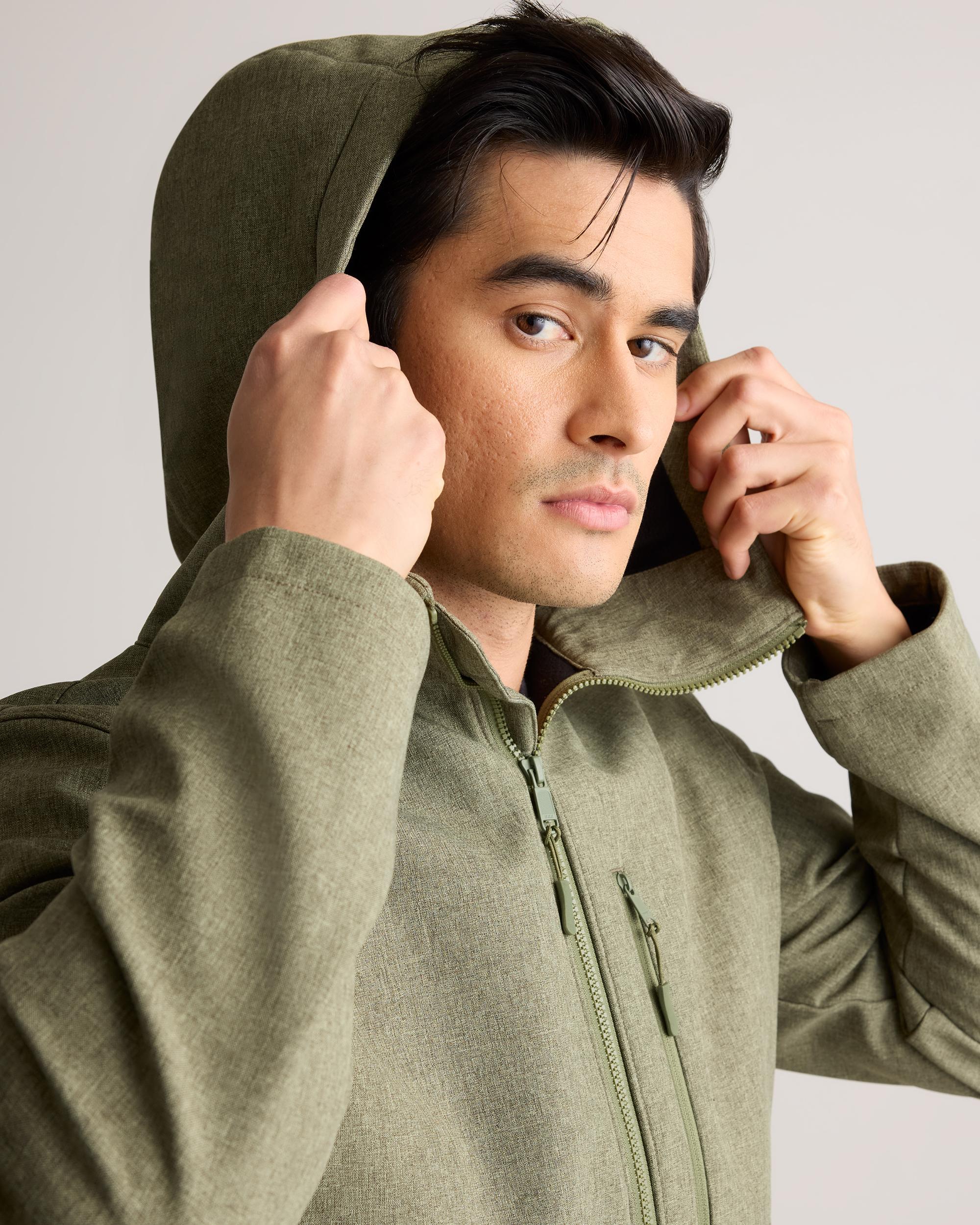 Quince | Men's Softshell Fleece-Lined Full-Zip Hooded Jacket Size XL, Recycled Polyester Product Image
