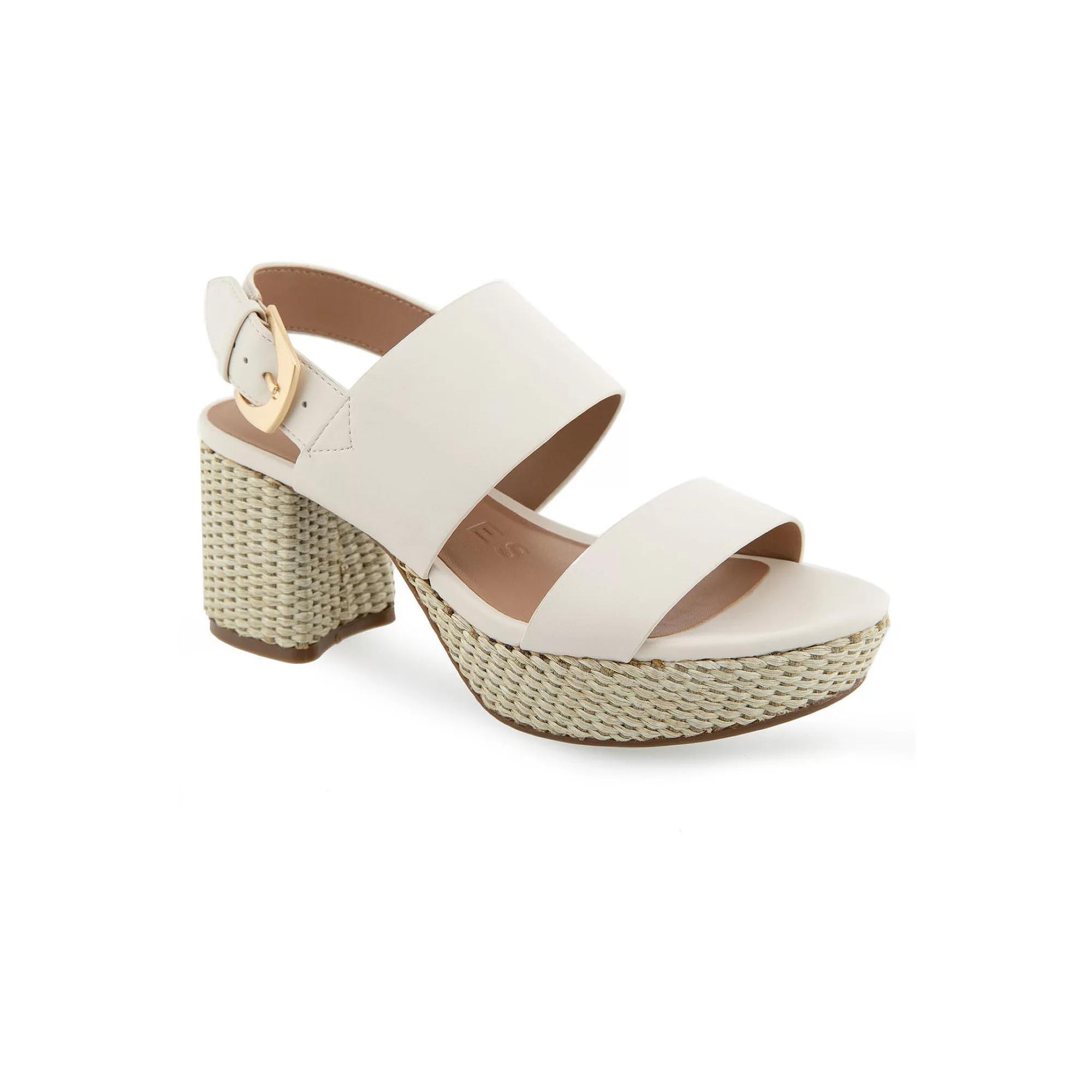 Aerosoles Camilia Women's Platform Sandals, Size: 6 Wide, Eggnog Combo Product Image