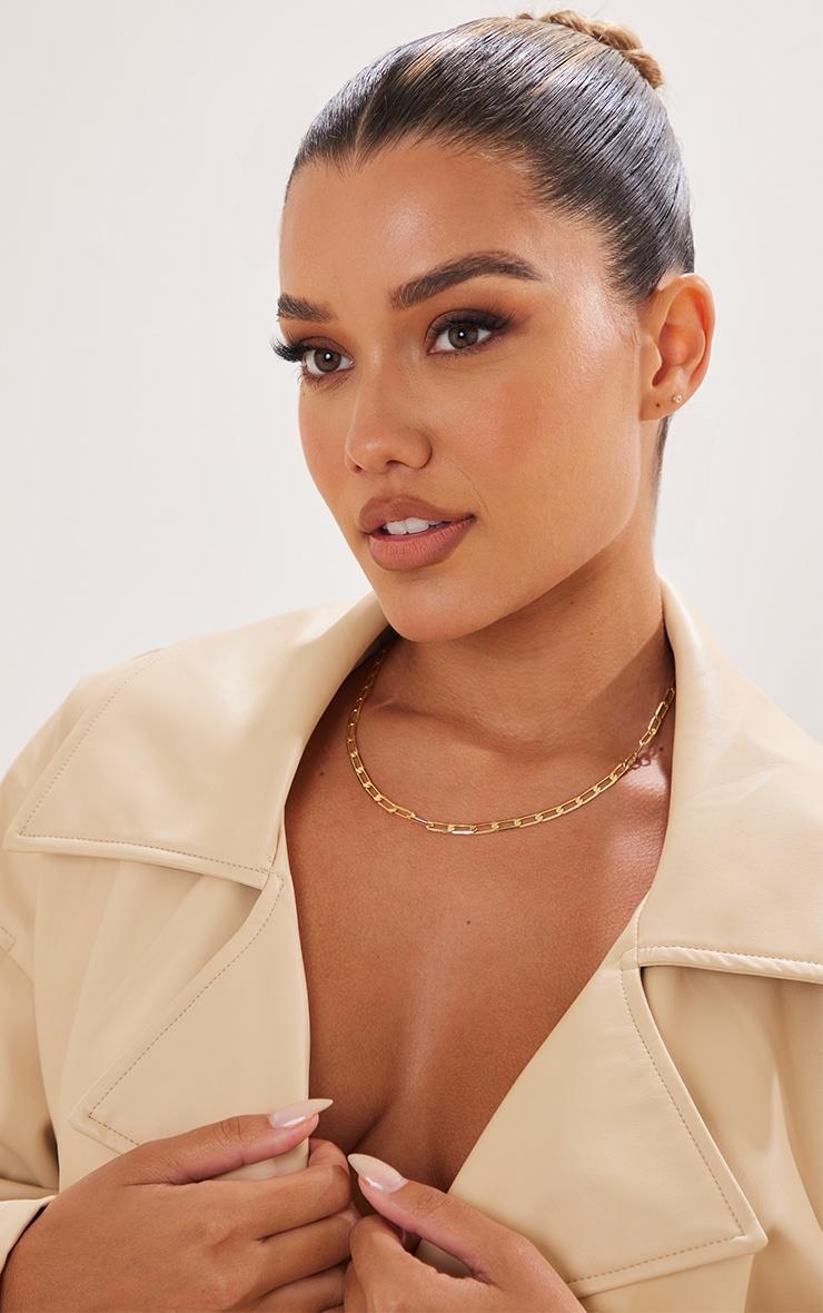 Real Gold Plated Long Link Necklace Product Image