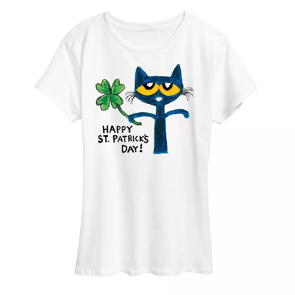 Womens Pete The Cat Happy St. Patricks Day Graphic Tee Product Image