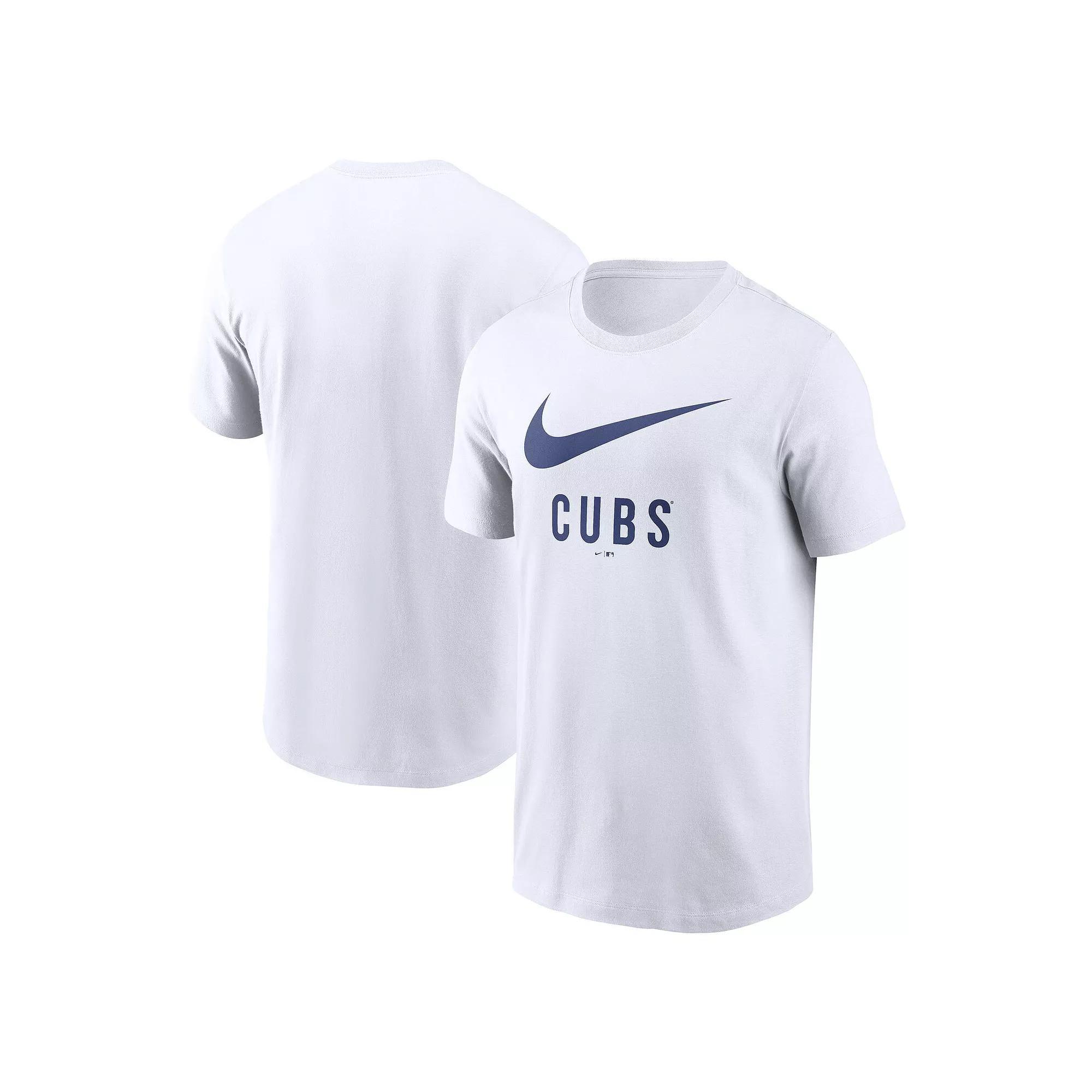 Men's Nike White Chicago Cubs Swoosh T-Shirt, Size: Small Product Image