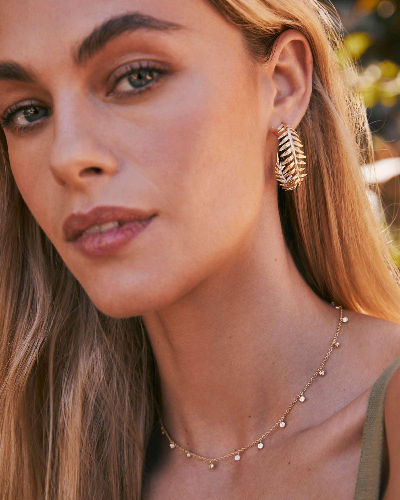 Kayla Gold Hoop Earrings Product Image