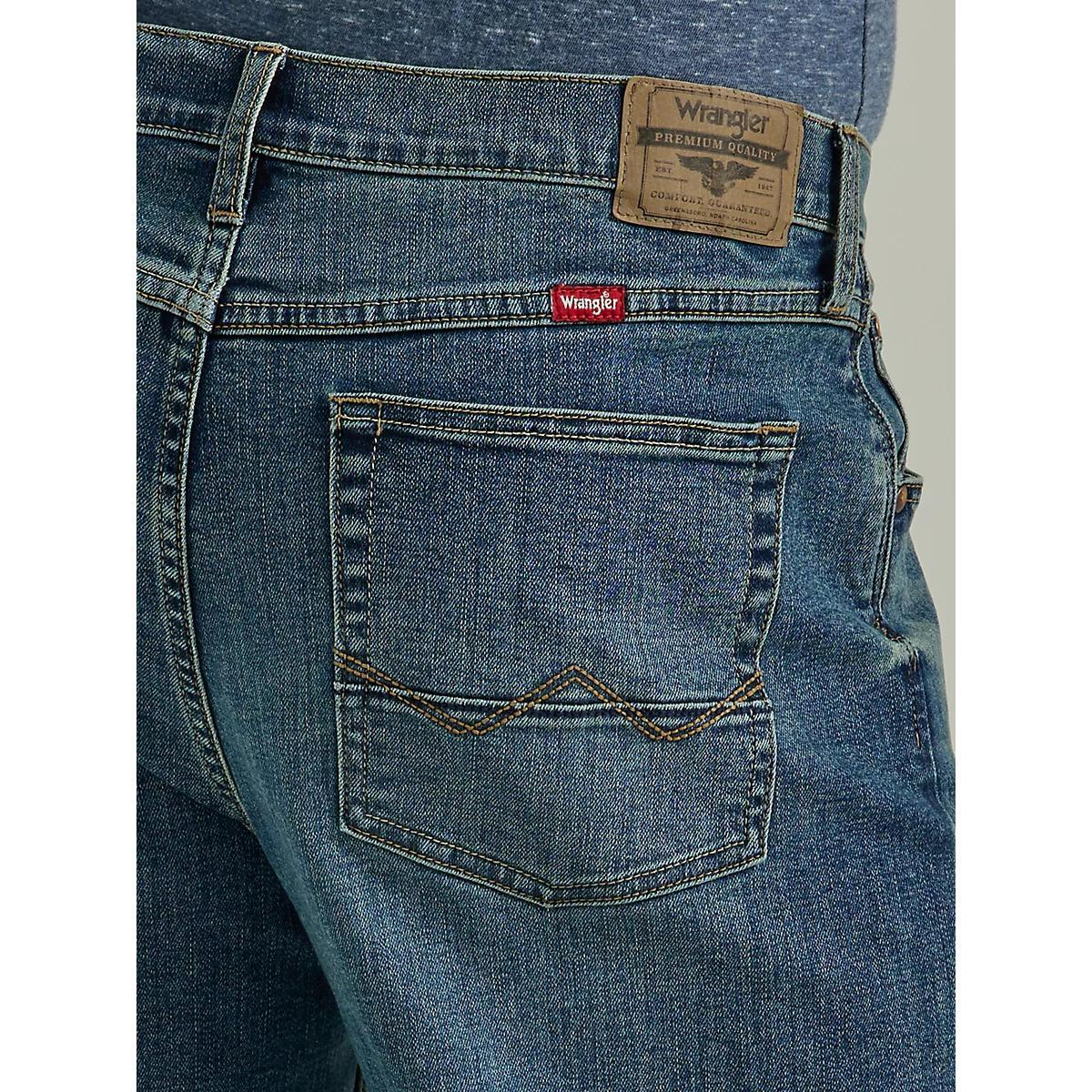 Wrangler® Men's Five Star Premium Flex Relaxed Fit Bootcut Jean in Summit Product Image