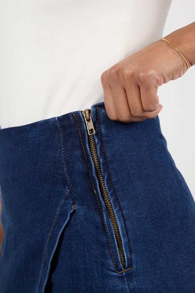 My Favorite Dark Wash Denim Skort Product Image
