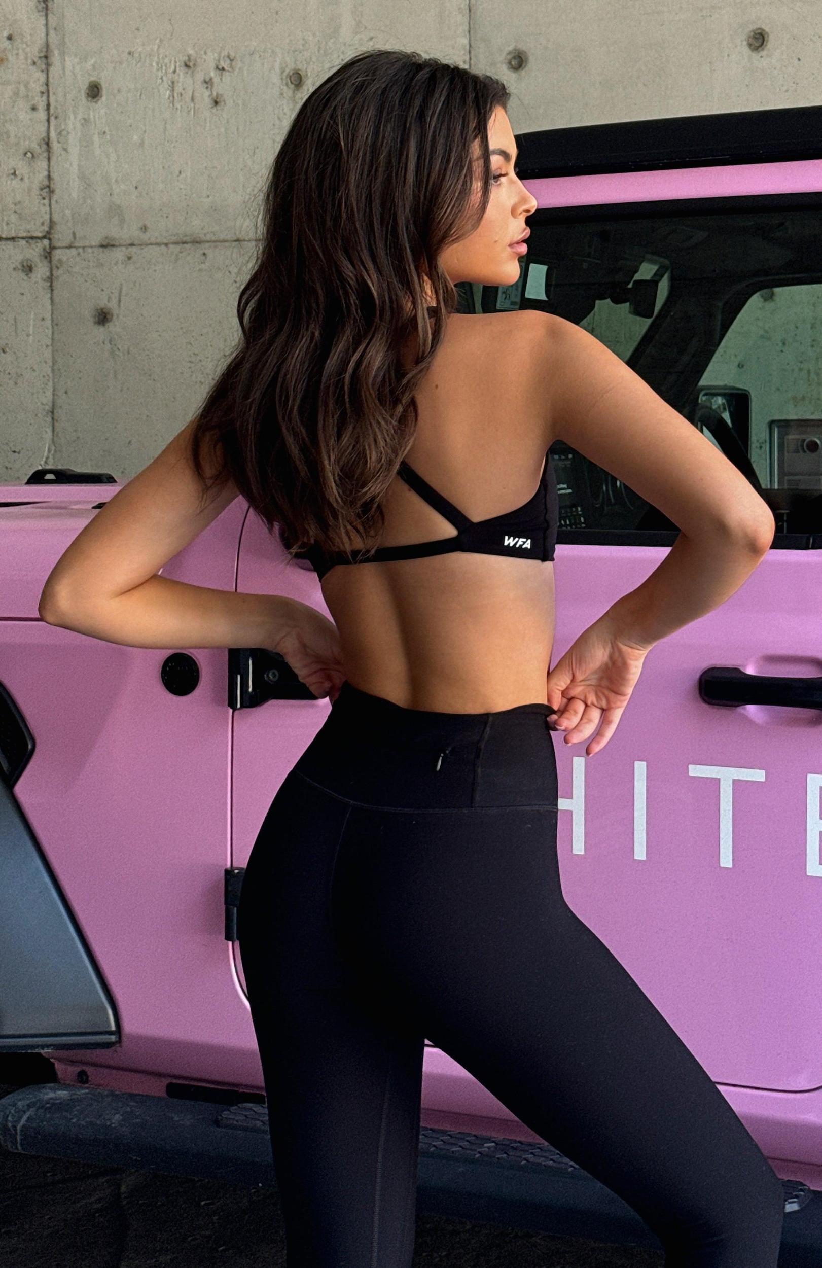 Sprinting Zip Pocket Leggings Black Product Image
