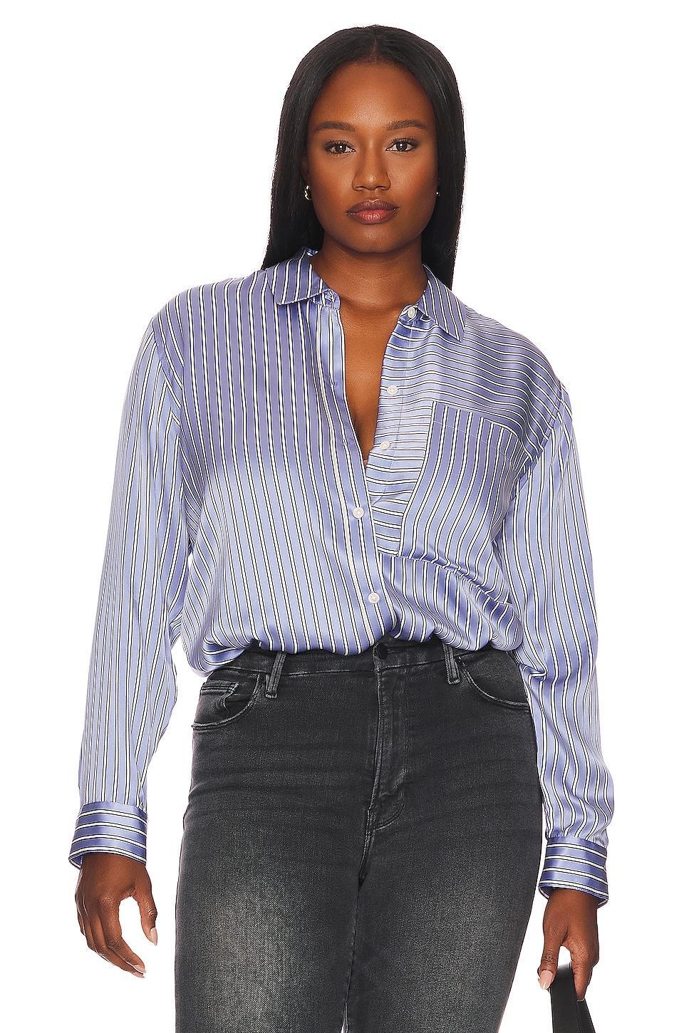 Womens Spencer Silk Striped Shirt Product Image
