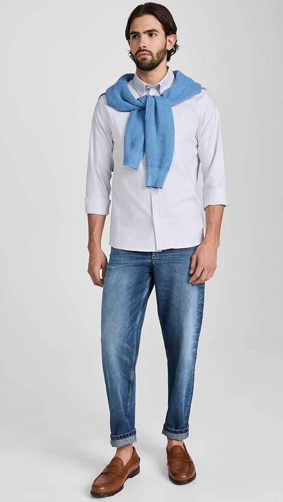 Les Deux Konrad Stripe Oxford Shirt | Shopbop Product Image