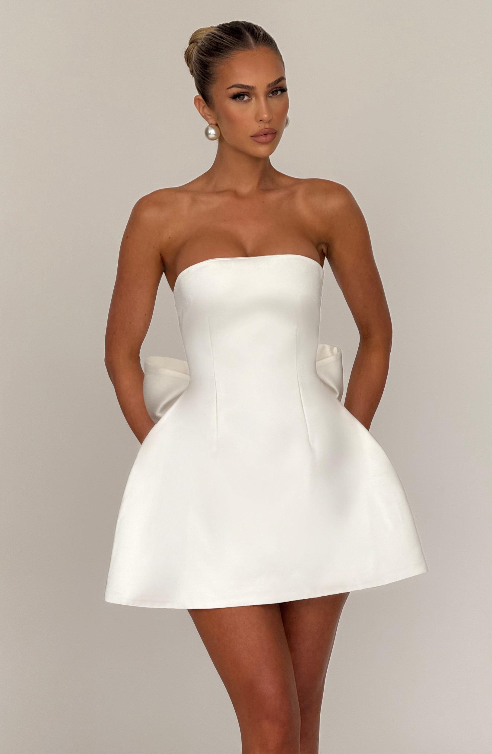 Abbey Mini Dress - Ivory Product Image