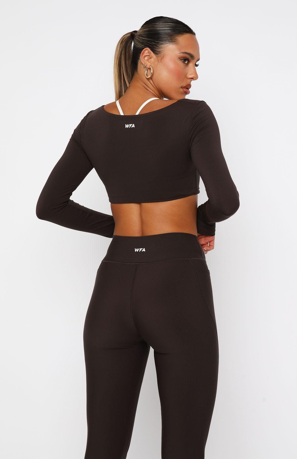Thriving Long Sleeve Crop Espresso Product Image