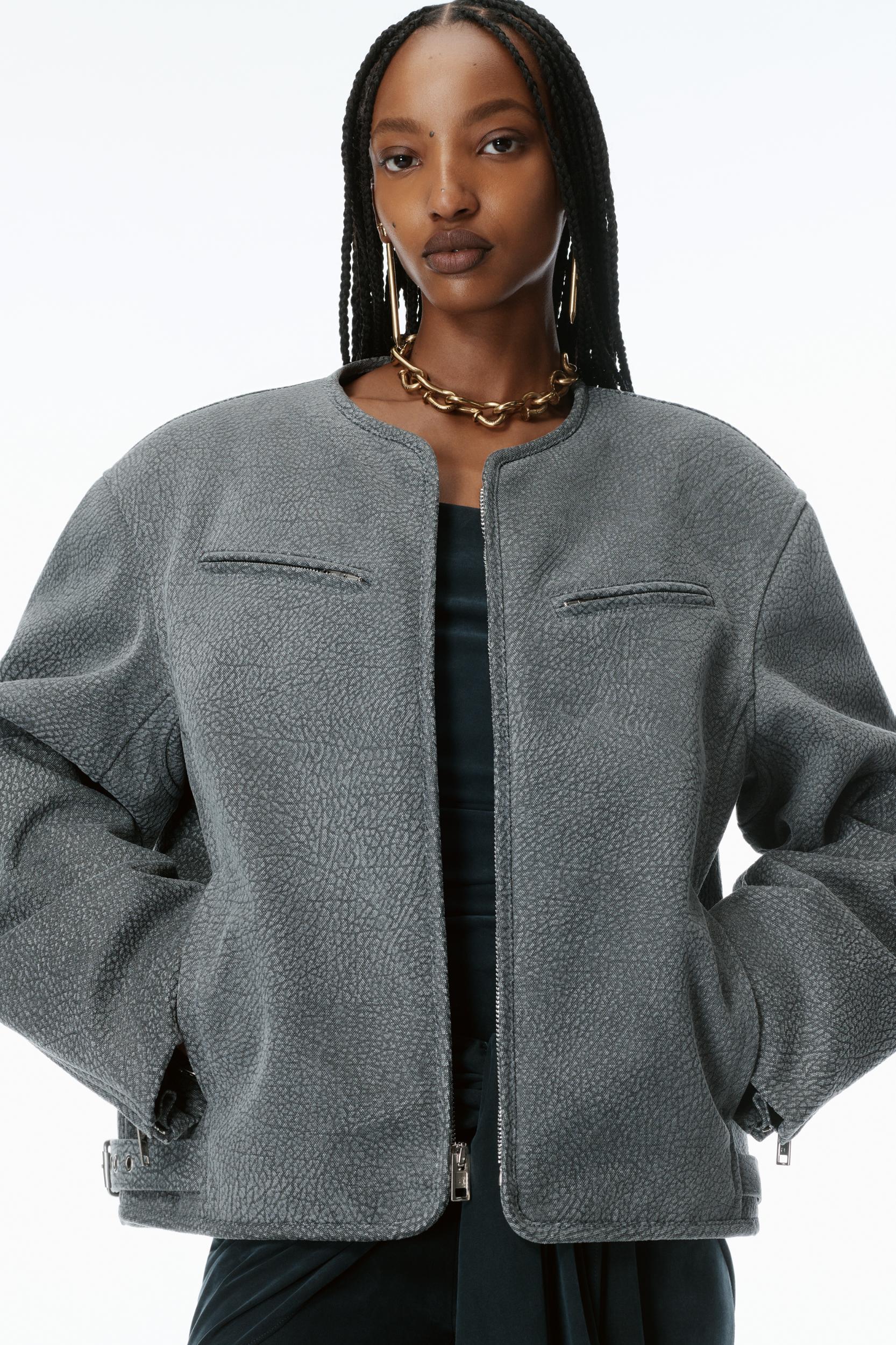 Oversized Boxy Moto Jacket Product Image
