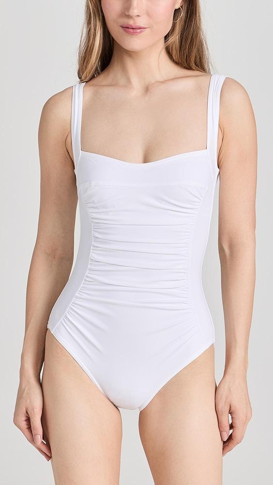 Karla Colletto Basics Square Neck Silent Underwire Tank One Piece with High Back | Shopbop Product Image