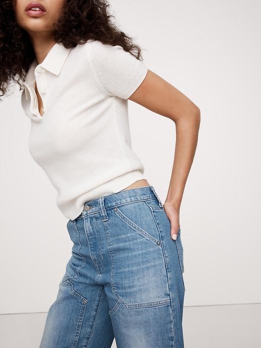 High-Rise Straight Cargo Jean Product Image