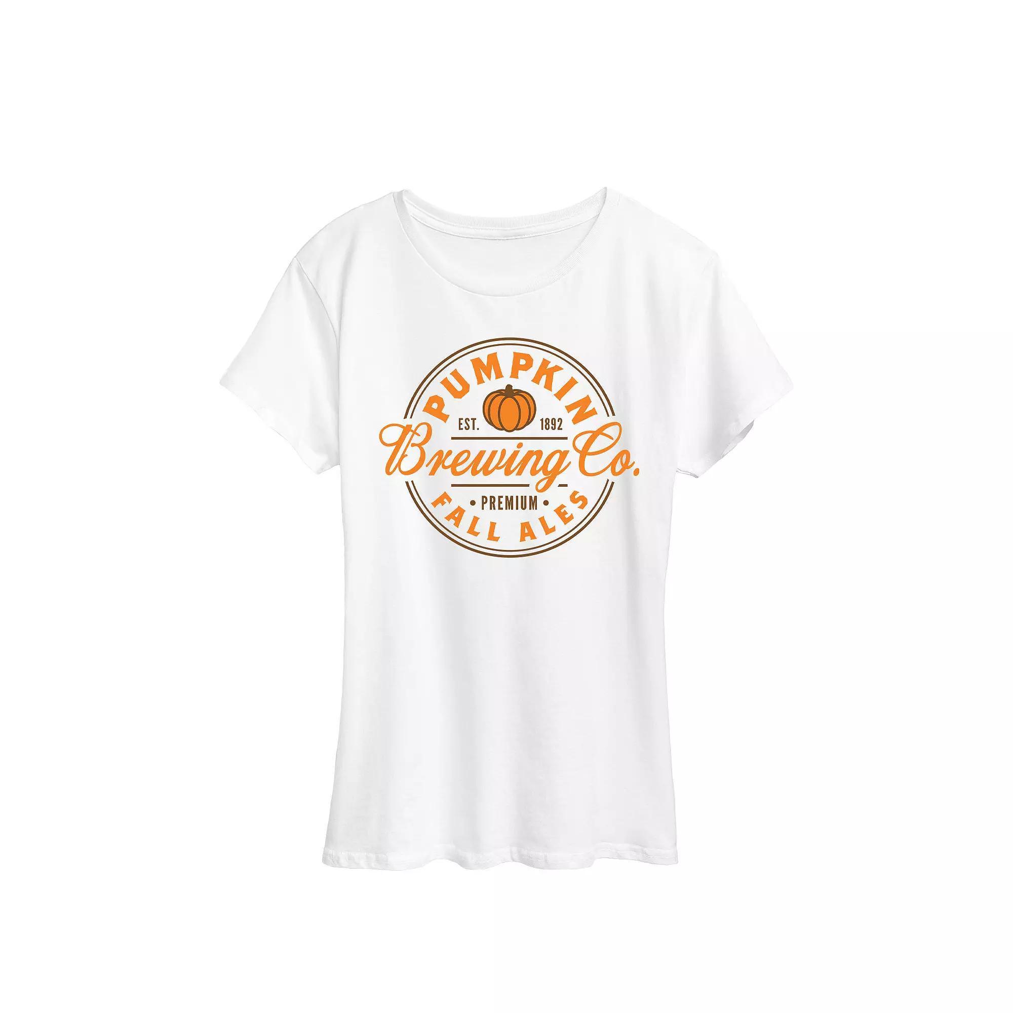 Womens Pumpkin Brewing Co Halloween Tee, Girls Product Image