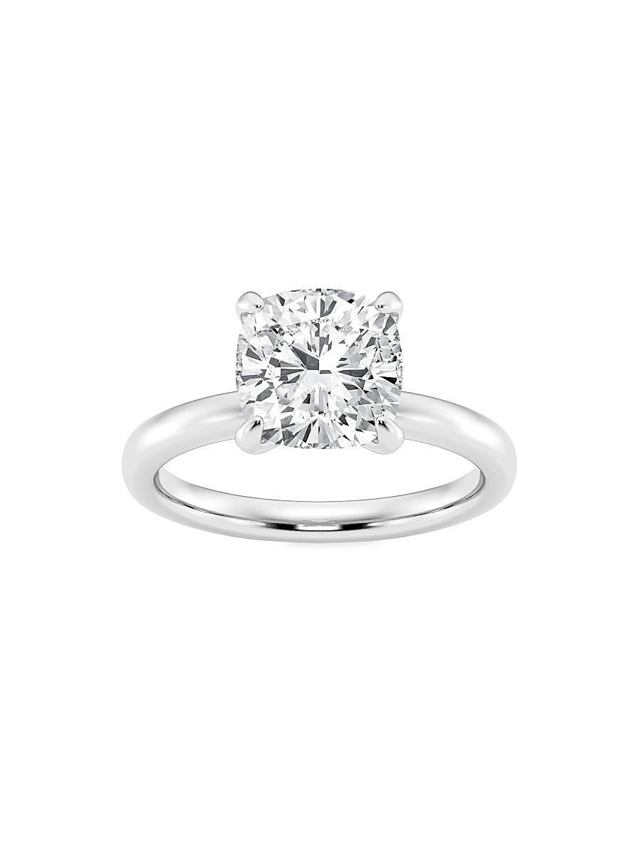 Womens 14K White Gold & Cushion-Cut Lab-Grown Diamond Solitaire Ring/0.50-5.00 TCW Product Image