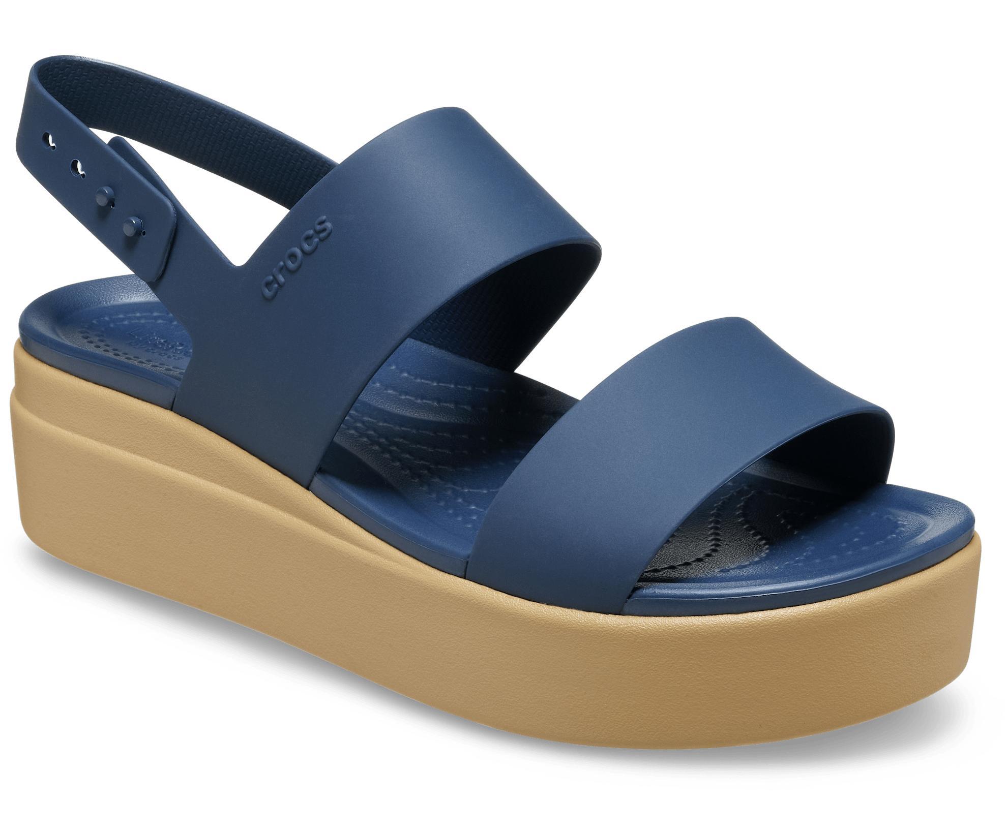 Crocs Womens Brooklyn Low Wedge Platform Sandals Product Image