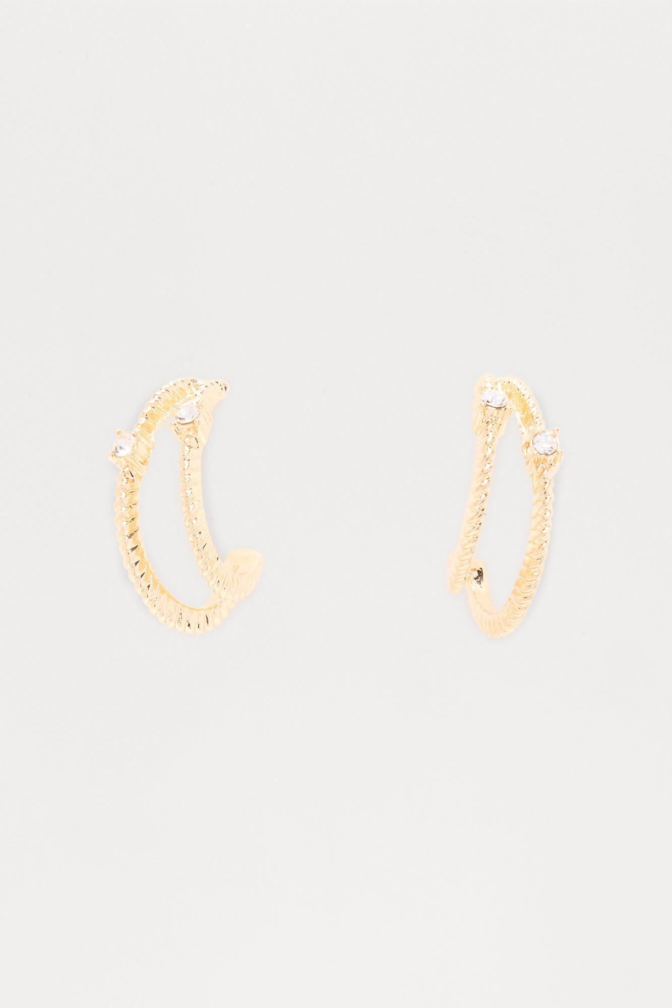 All Connected Hoop Earrings - Gold Female Product Image
