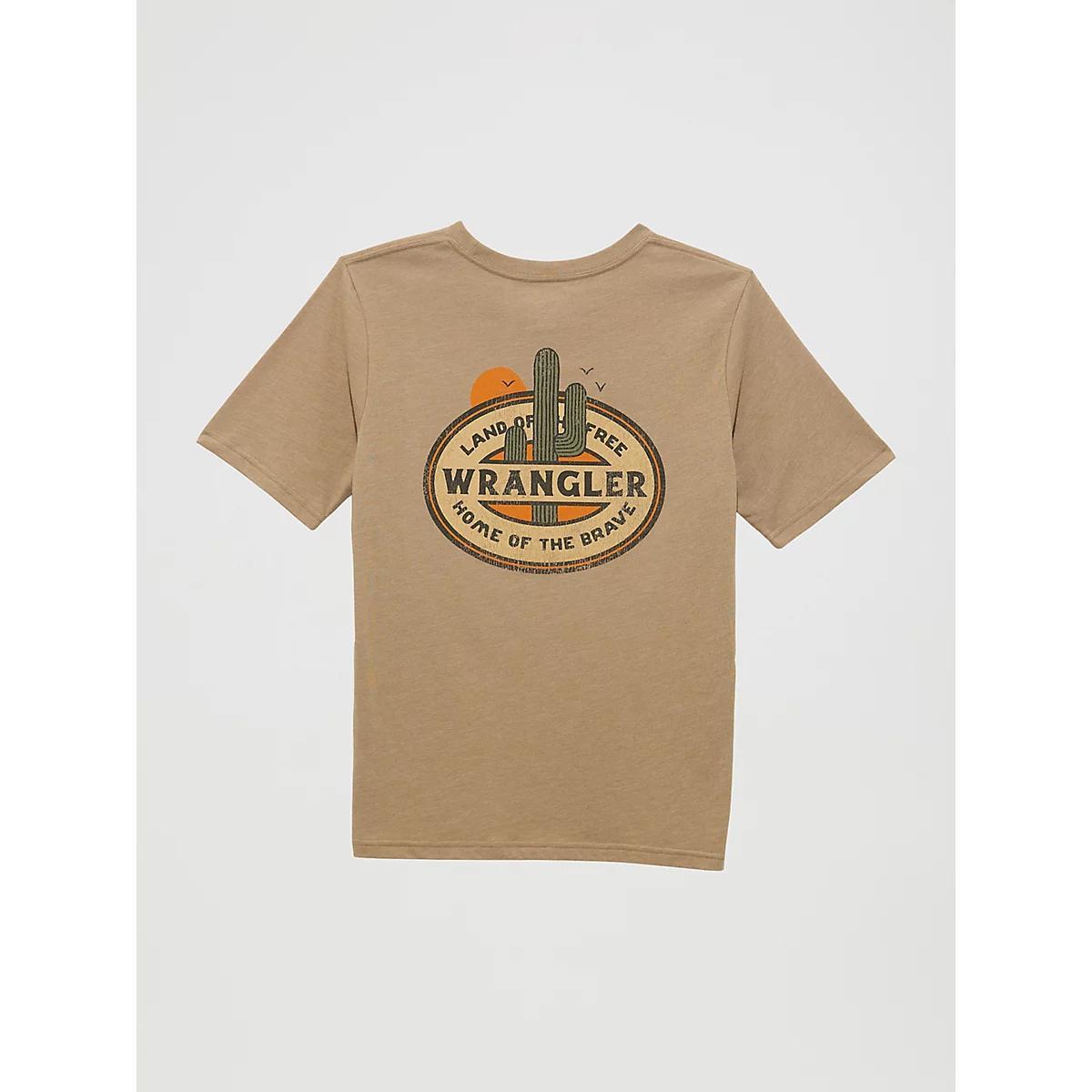 Boy's Wrangler® Bucking Cancer Western Snap Shirt Product Image