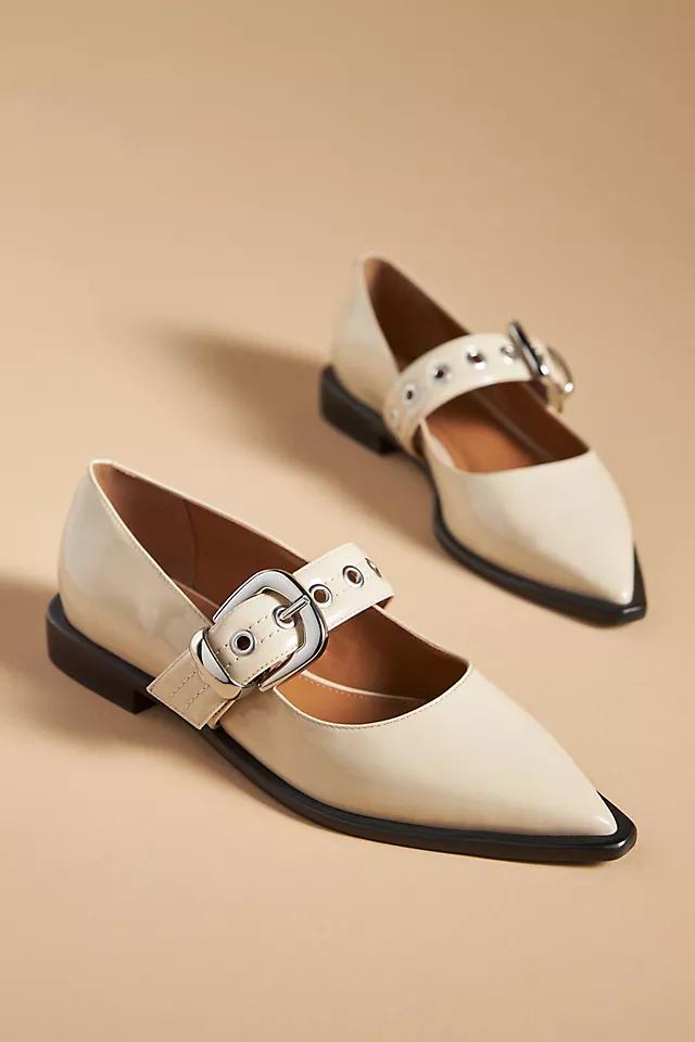 Maeve Pointed-Toe Moto Mary Jane Flats Product Image