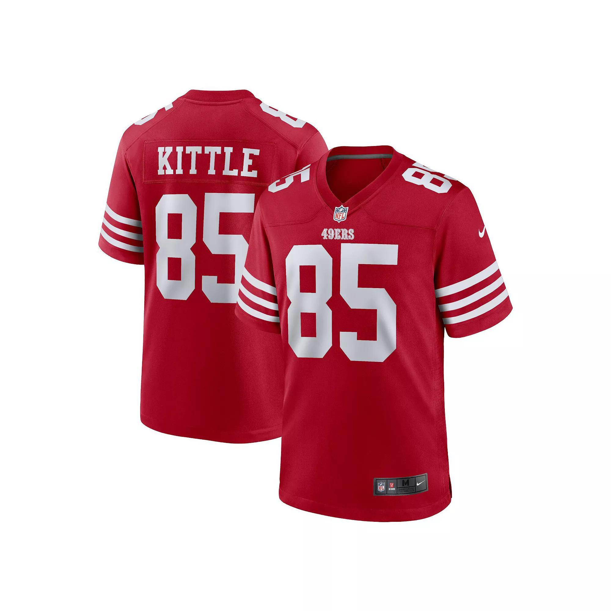 Men's Nike George Kittle Scarlet San Francisco 49ers Player Game Jersey, Size: Medium, Red Product Image