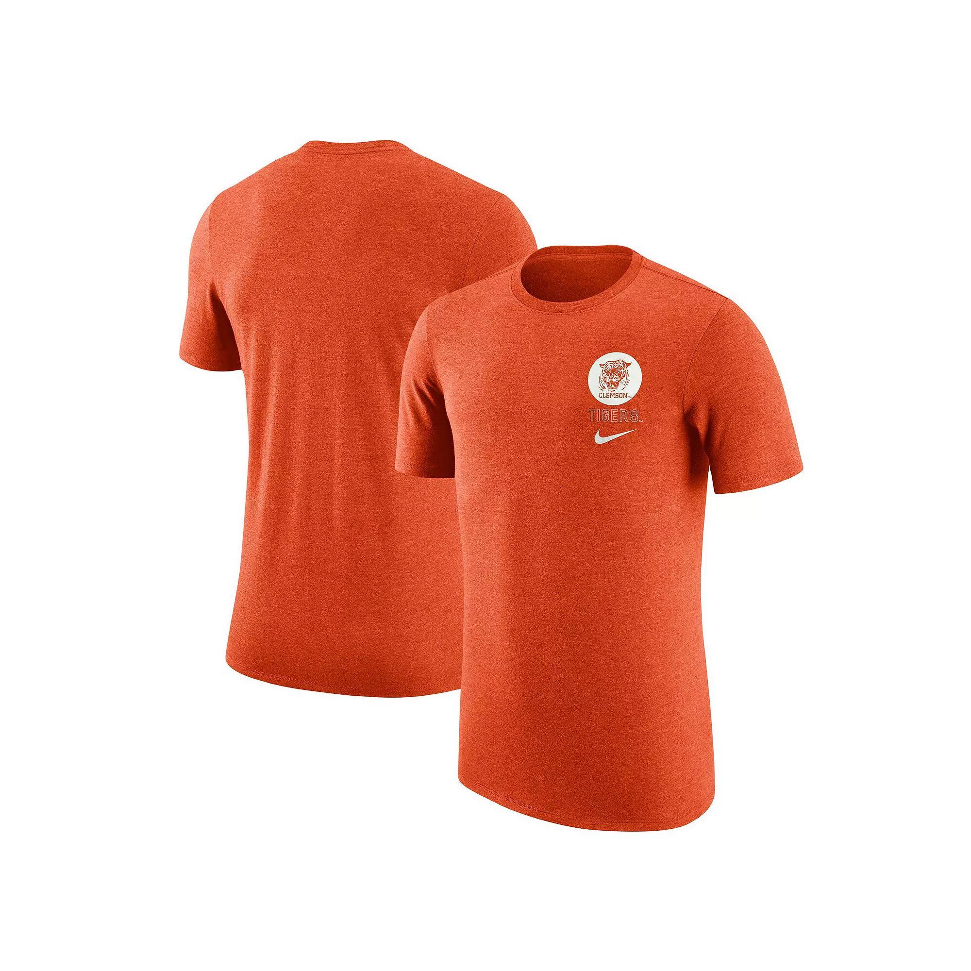 Men's Nike Orange Clemson Tigers Retro Tri-Blend T-Shirt, Size: Small Product Image