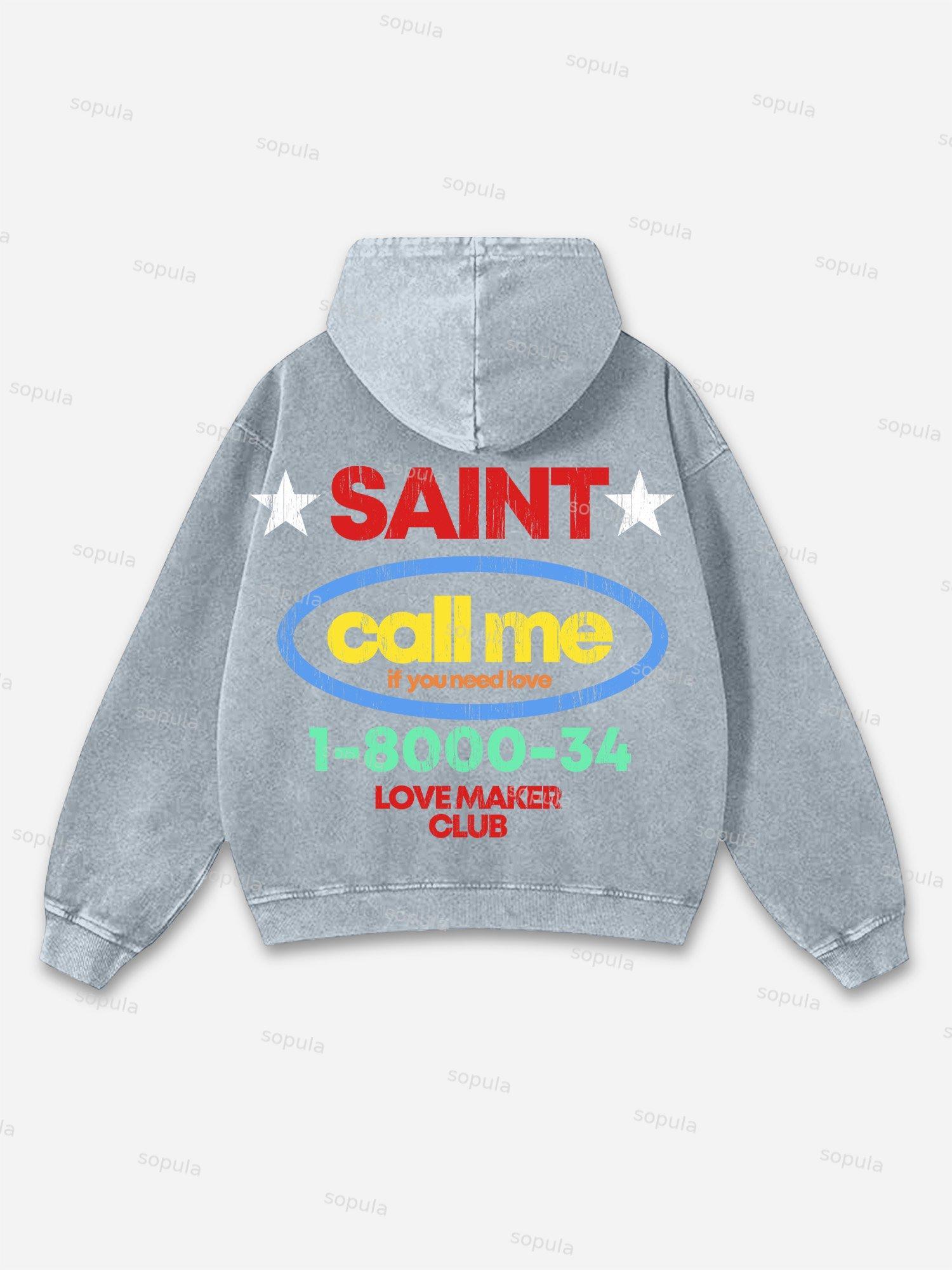 Vintage Spider Graphic Acid Washed Oversized Hoodie Product Image