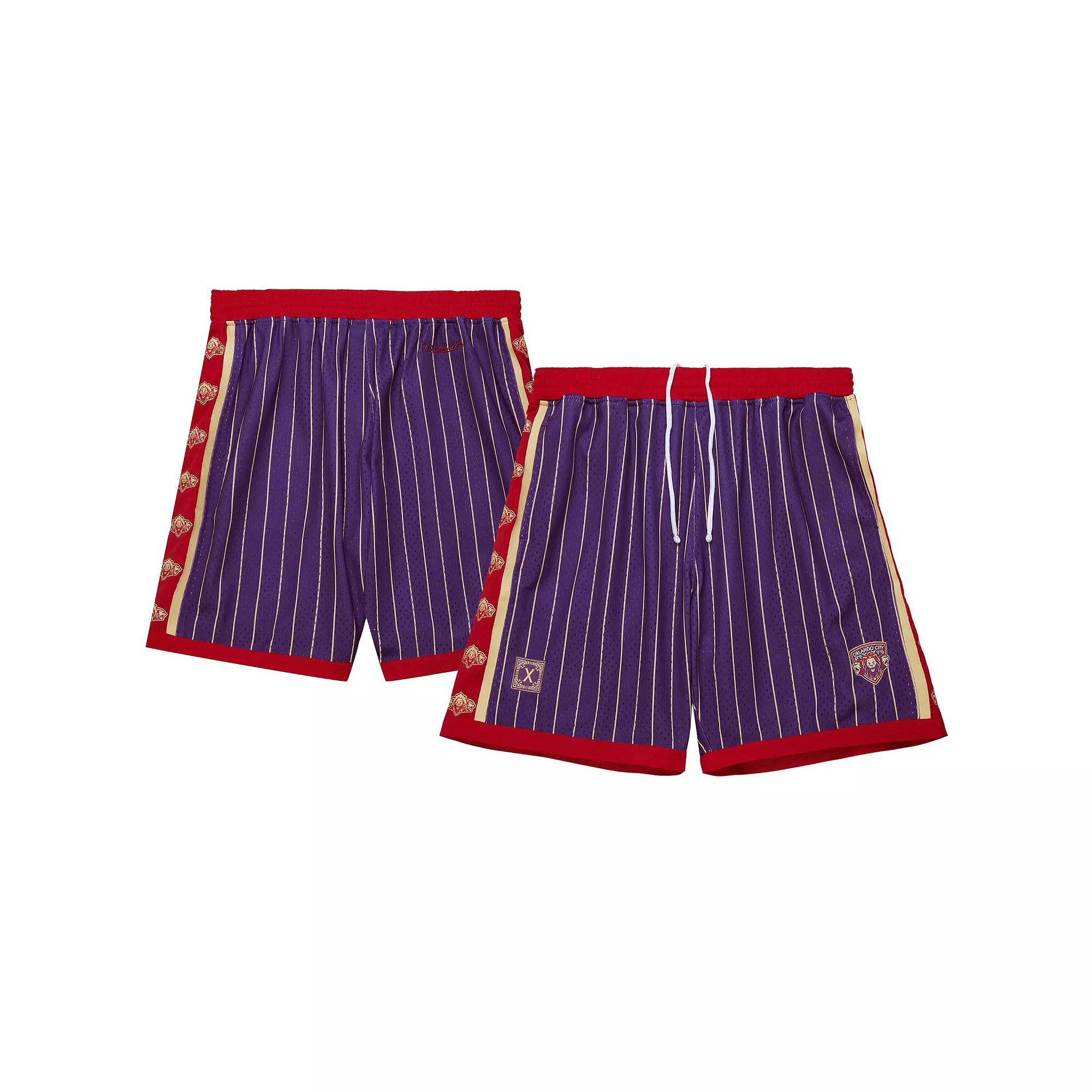 Men's Mitchell & Ness Purple Orlando City SC 10th Anniversary Mesh Shorts, Size: Small, Orf Purple Product Image