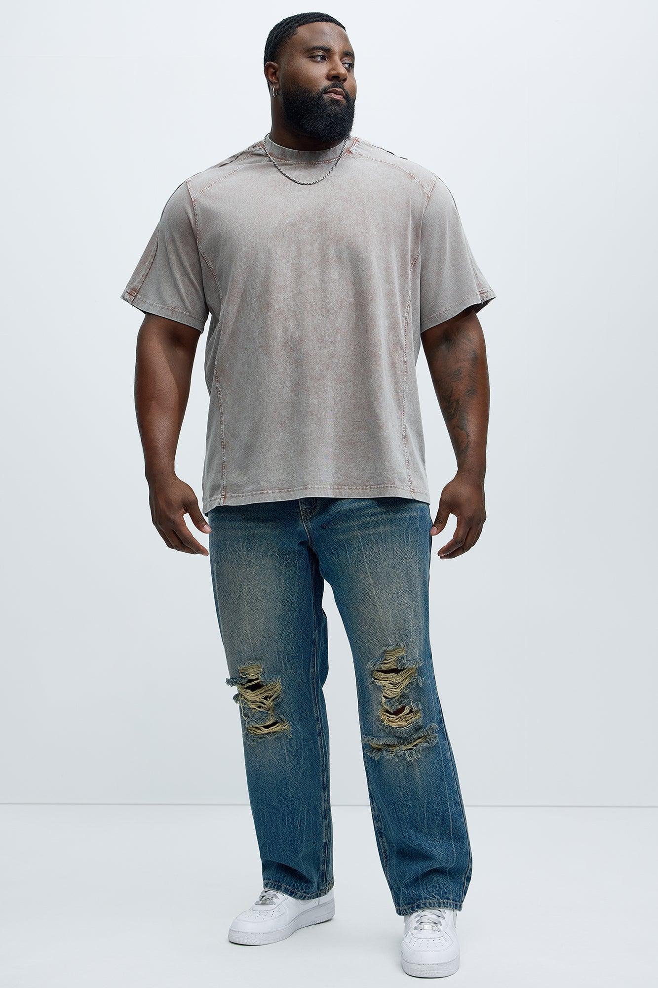 Brentonwood Distressed Straight Jeans - Vintage Blue Wash Product Image