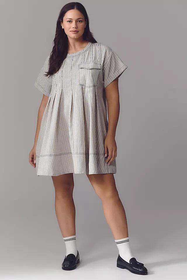 Pilcro Short-Sleeve Denim Mini Swing Dress Product Image