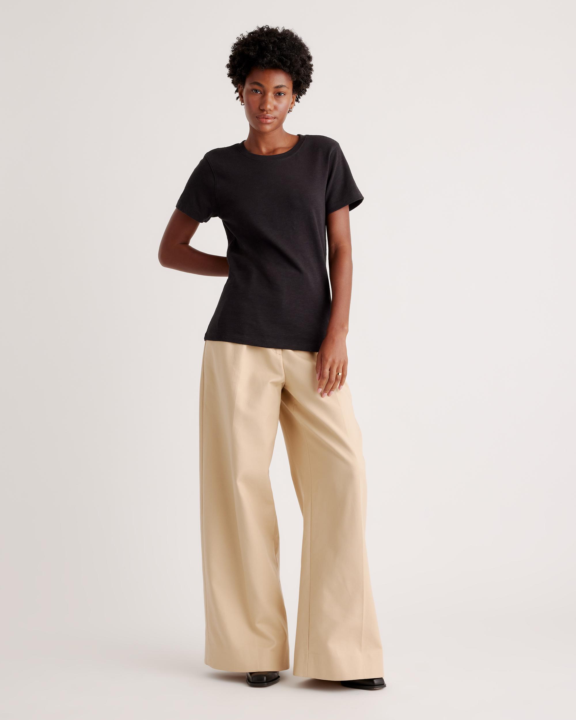 Quince | Women's Slub Crewneck T-Shirt Size XS, Organic Cotton Product Image