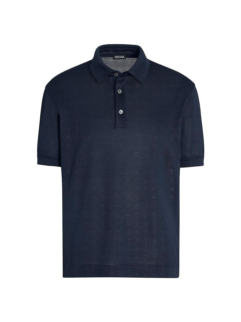 Mens Silk Polo Shirt Product Image