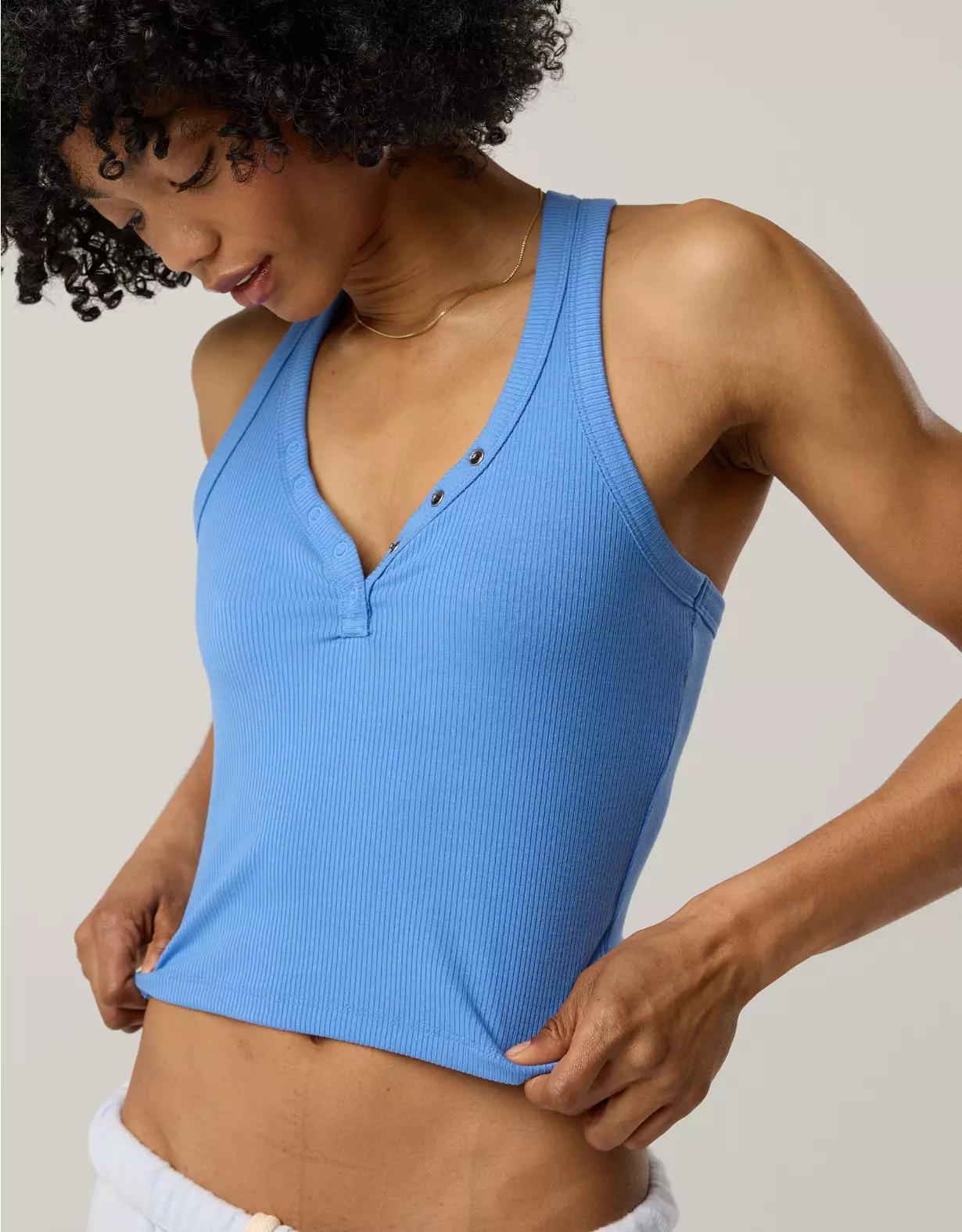 OFFLINE By Aerie Thumbs Up Heavyweight Henley Tank Top Product Image