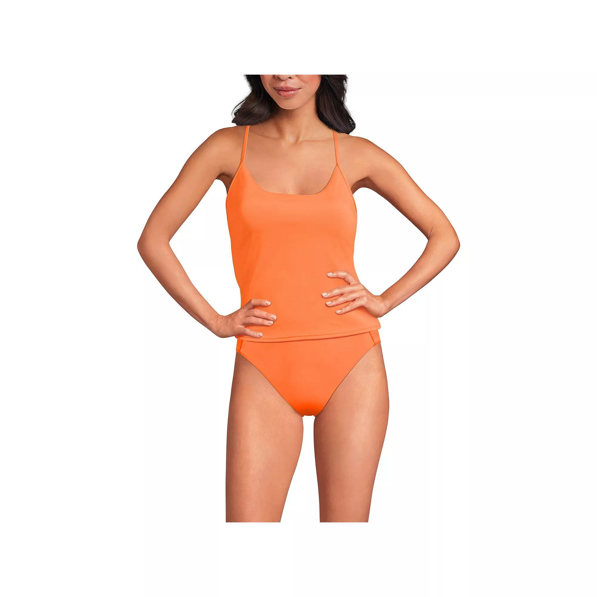 Women's Lands' End Tugless QuickDry Adjustable Strappy Back Swim Top, Size: 12, Bright Blue Blue Product Image