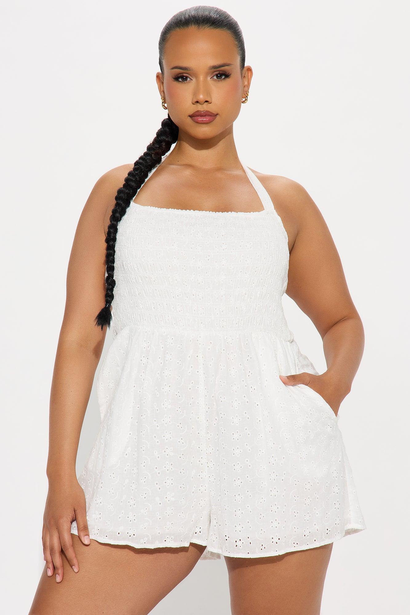Feeling Girly Romper  - White Product Image
