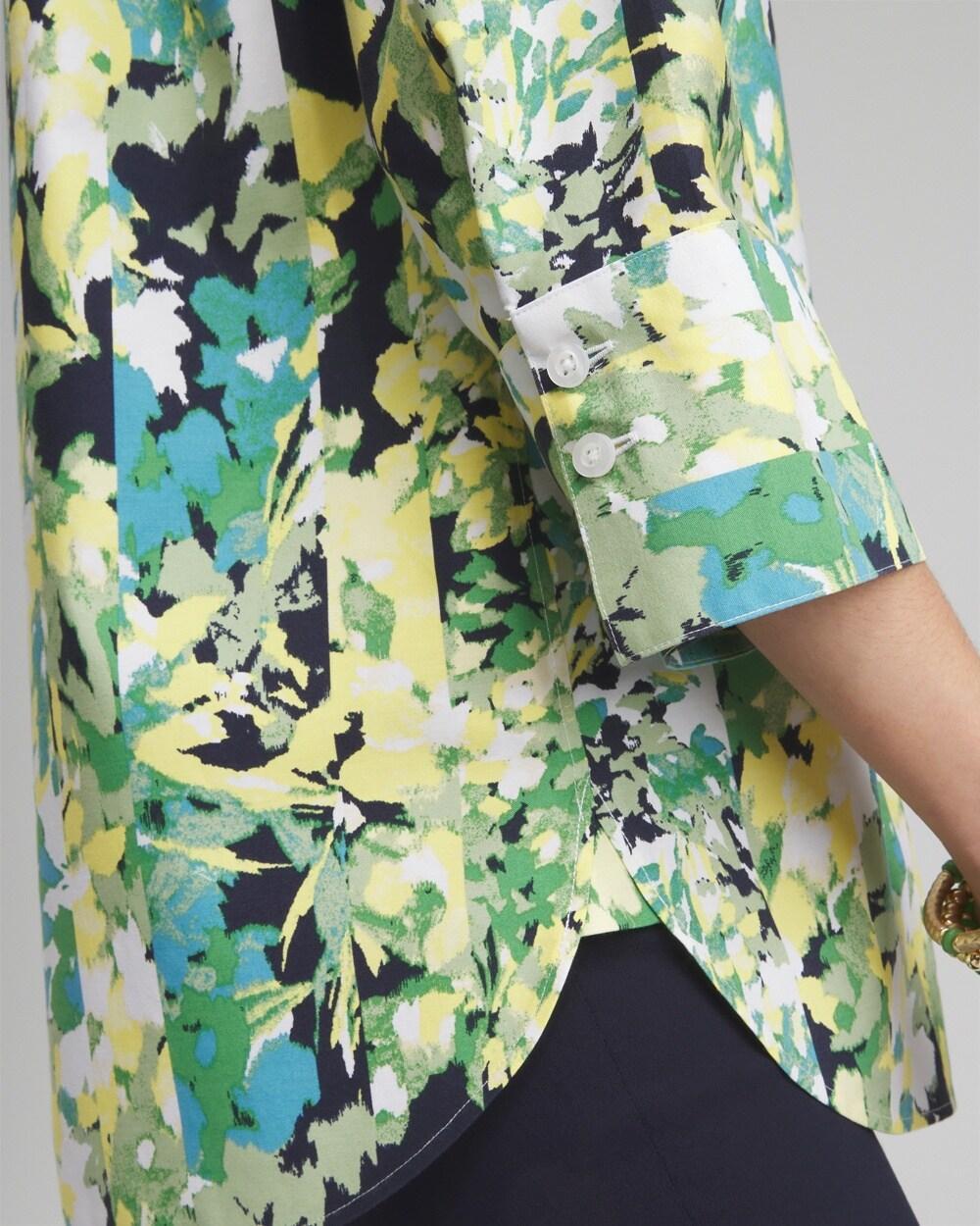 No Iron™ Stretch Floral 3/4 Sleeve Tunic Product Image