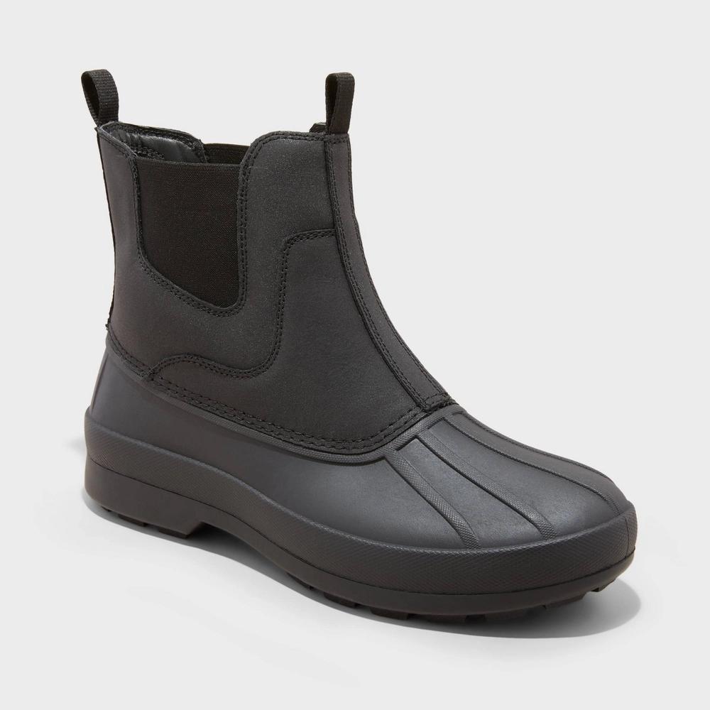Mens Spencer Winter Chelsea Boots - Goodfellow & Co Black 10: Pull-On, Non-Marking Sole, Treaded Outsole, Medium Width Product Image