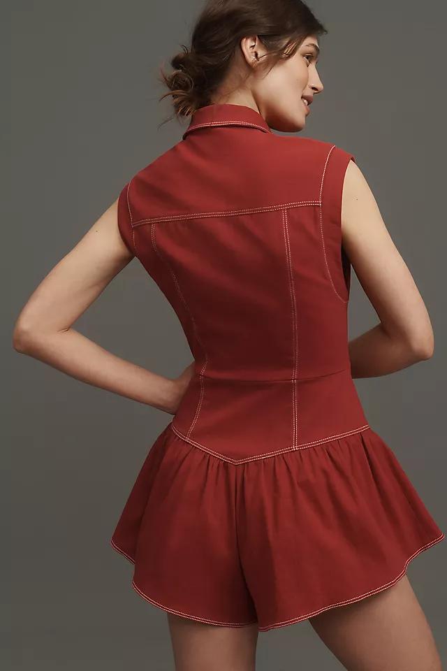 Saylor Keira Denim Romper Product Image