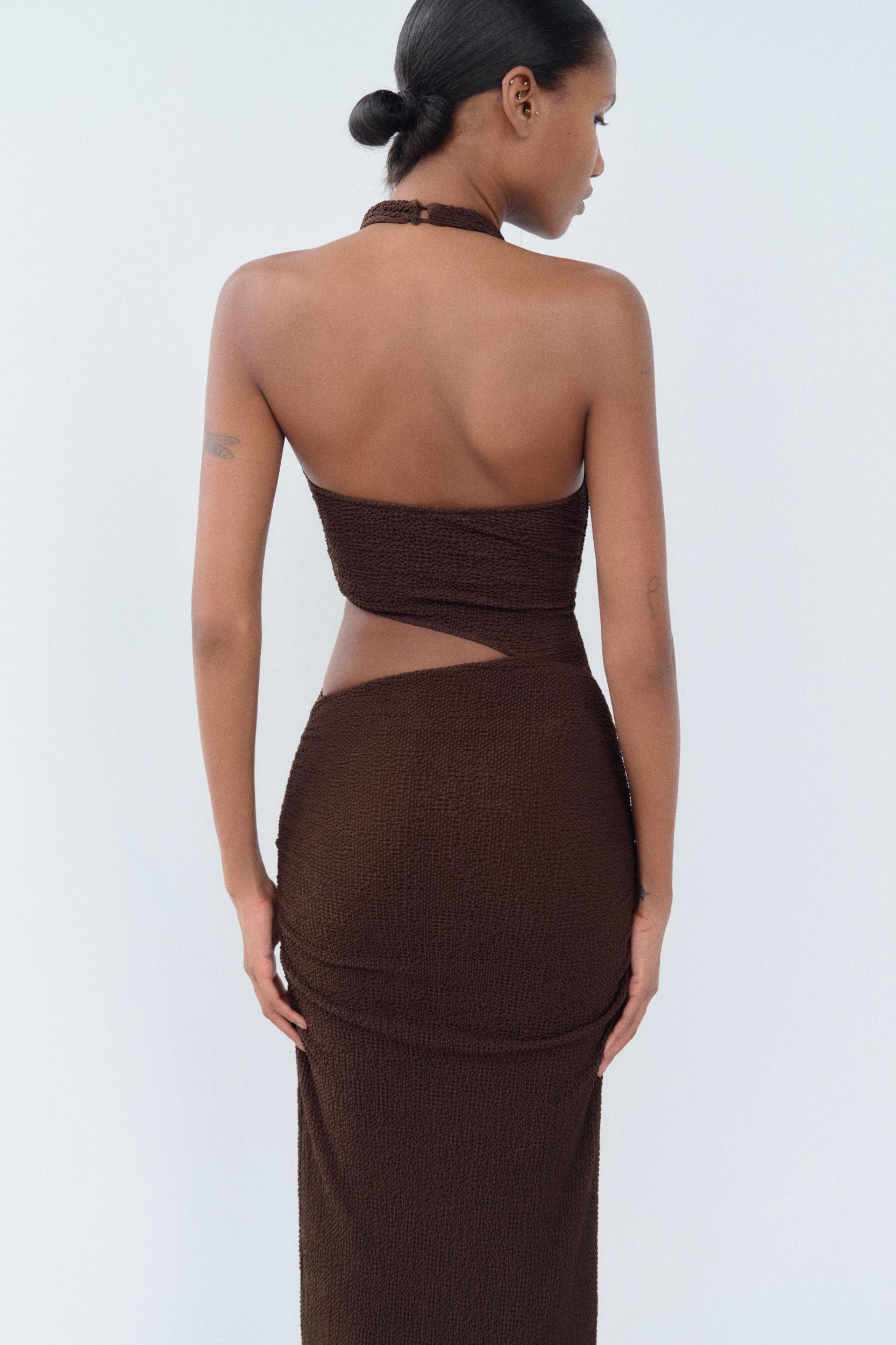 TEXTURED CUT OUT DRESS Product Image