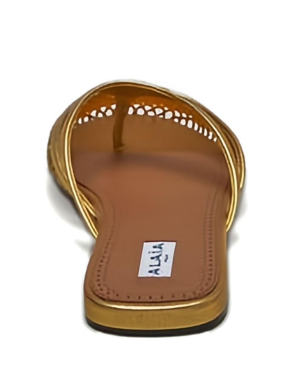 net-panelled leather mules Product Image