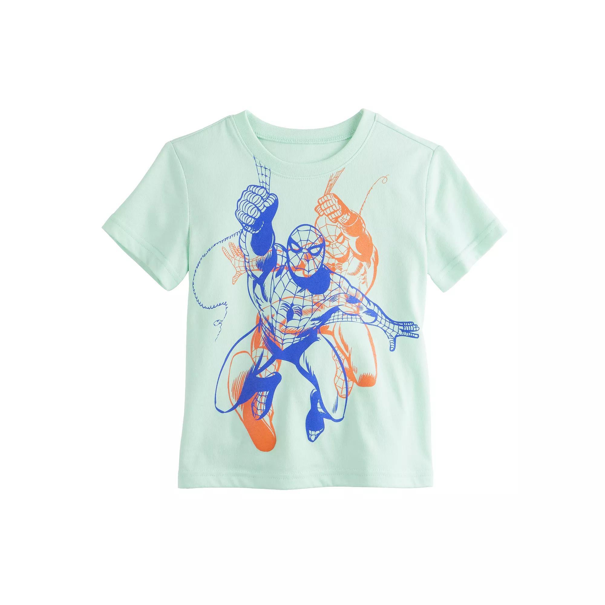 Baby & Toddler Boy Jumping Beans® Marvel Spider-Man Double Portrait Graphic Tee, Toddler Boy's, Size: 4T, Blue Spider Web Product Image
