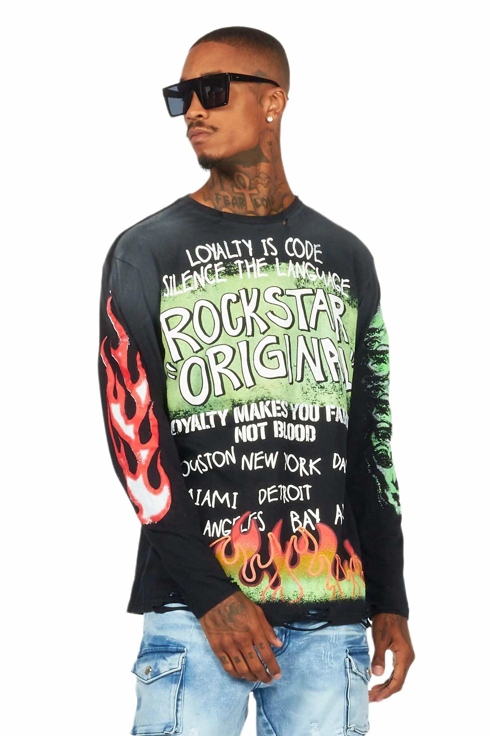Bridgette Black Long Sleeve Graphic T-Shirt Female Product Image