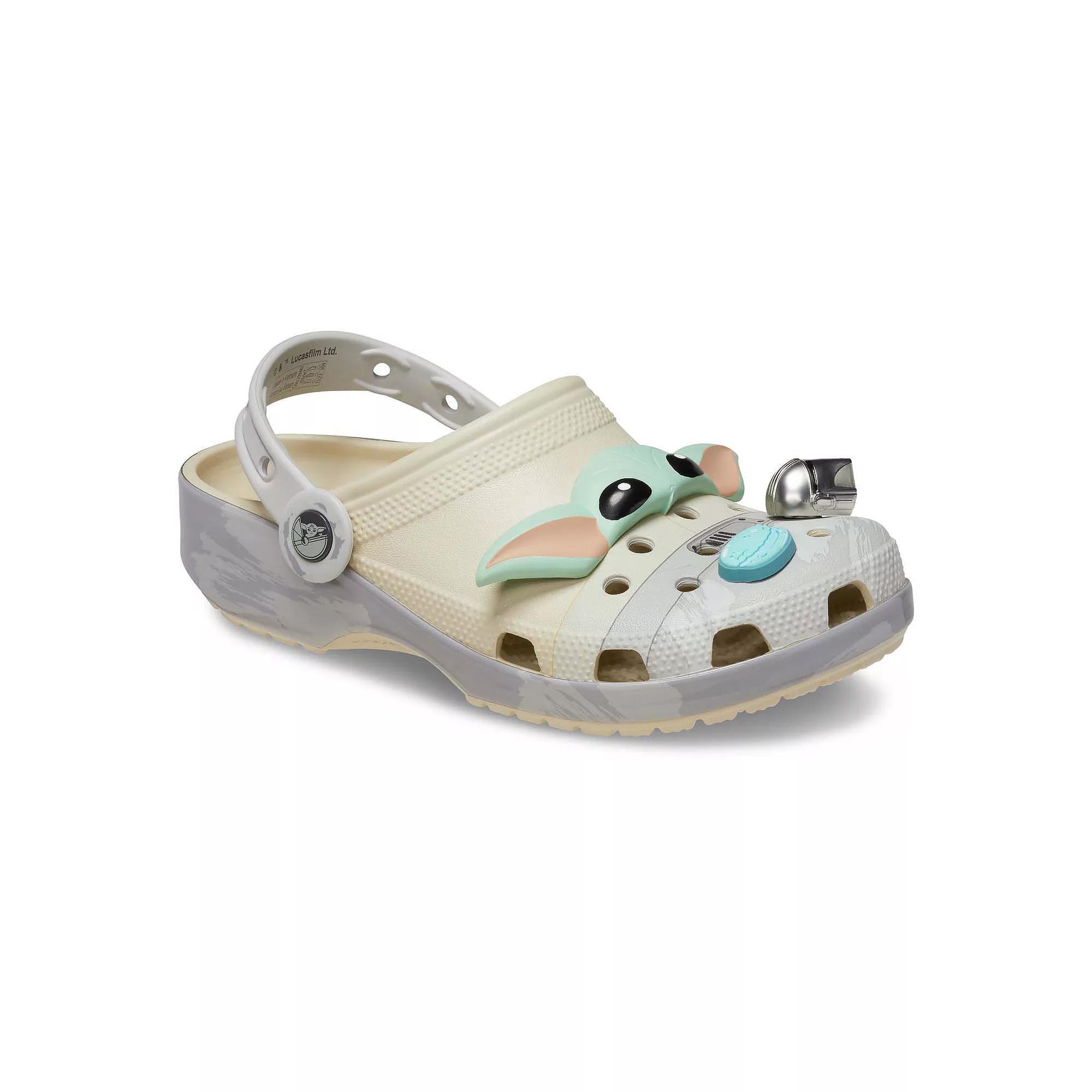 Crocs Star Wars The Mandalorian Grogu Adult Classic Clogs, Mens Ivory Product Image