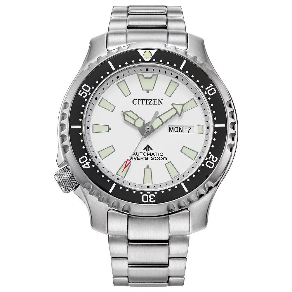 Citizen Men's Promaster Dive Automatic Stainless Steel Black Dial Bracelet Dive Watch, Size: Large, Silver Product Image