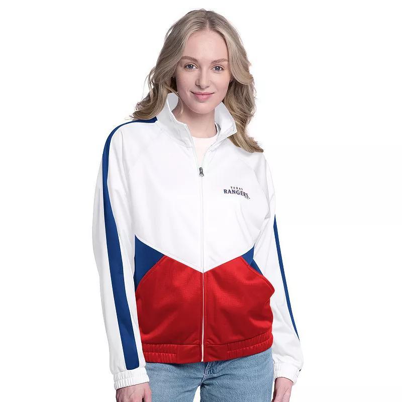 Womens G-III Sports by Carl Banks /Navy Boston Red Sox Rally Rhinestone Raglan Full-Zip Track Jacket Product Image