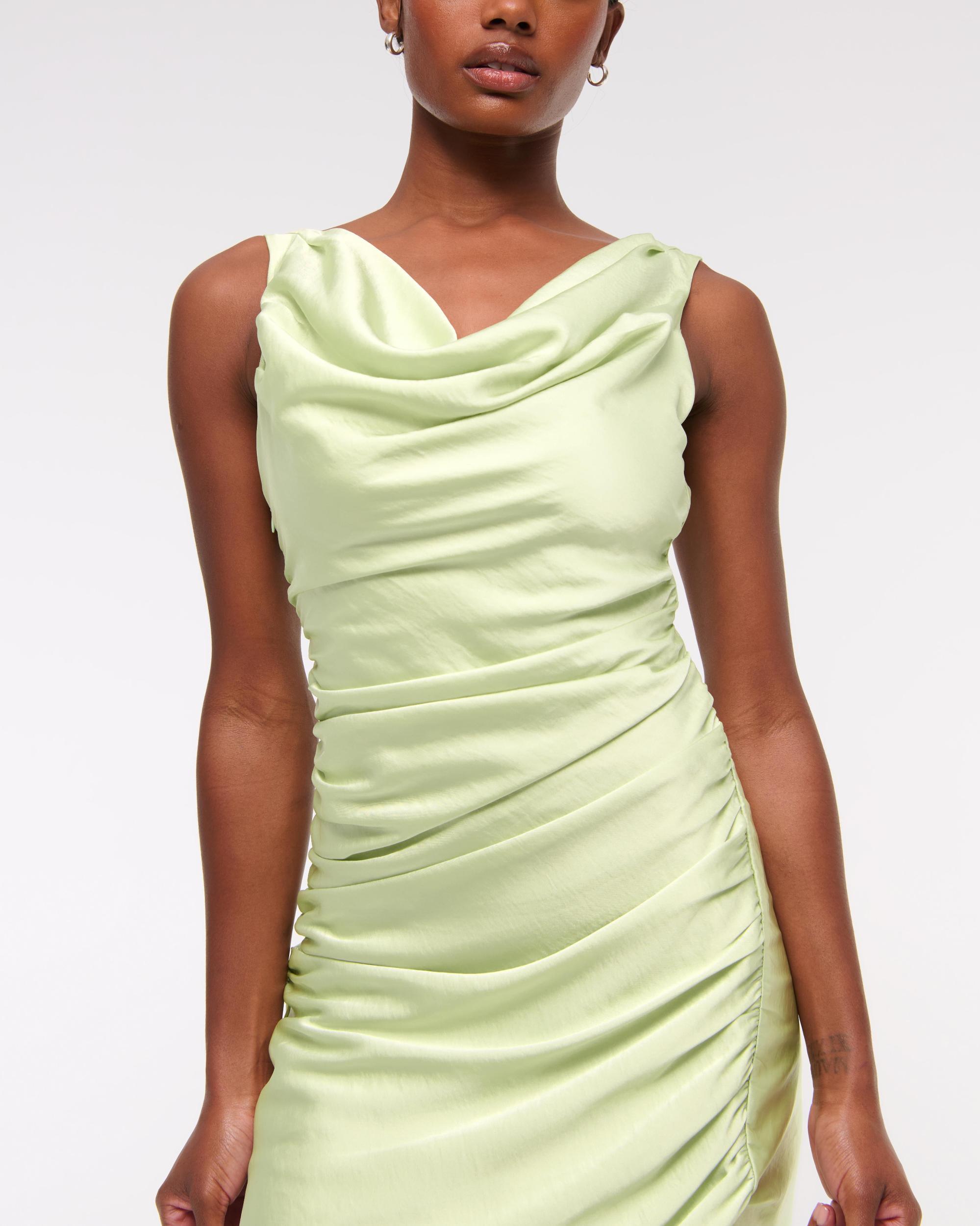 Cowl Neck Draped Maxi Dress Product Image