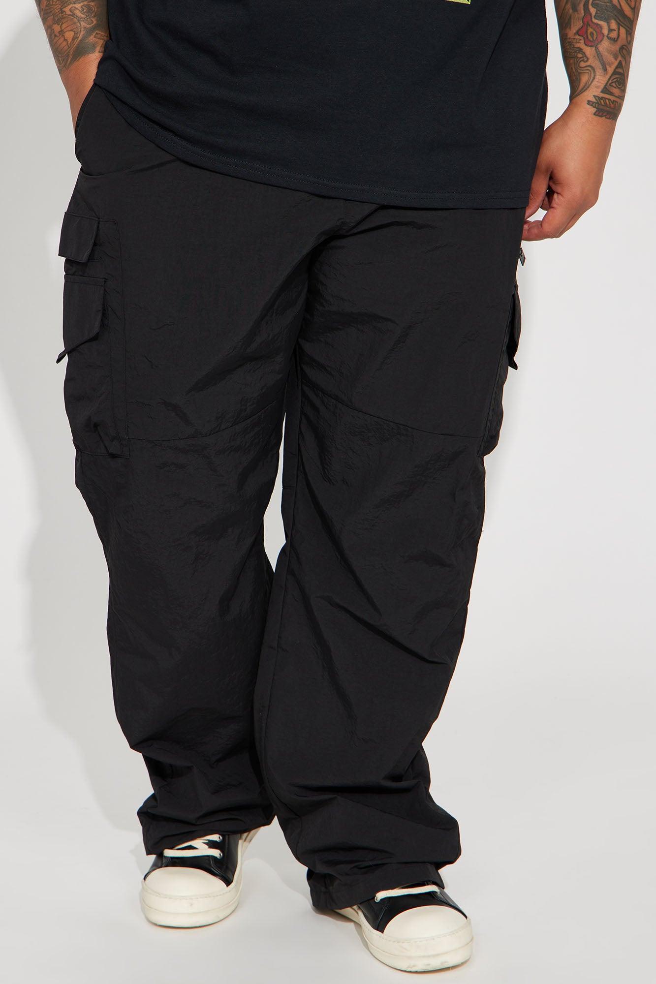 Echo Nylon Straight Cargo Pants - Black Product Image
