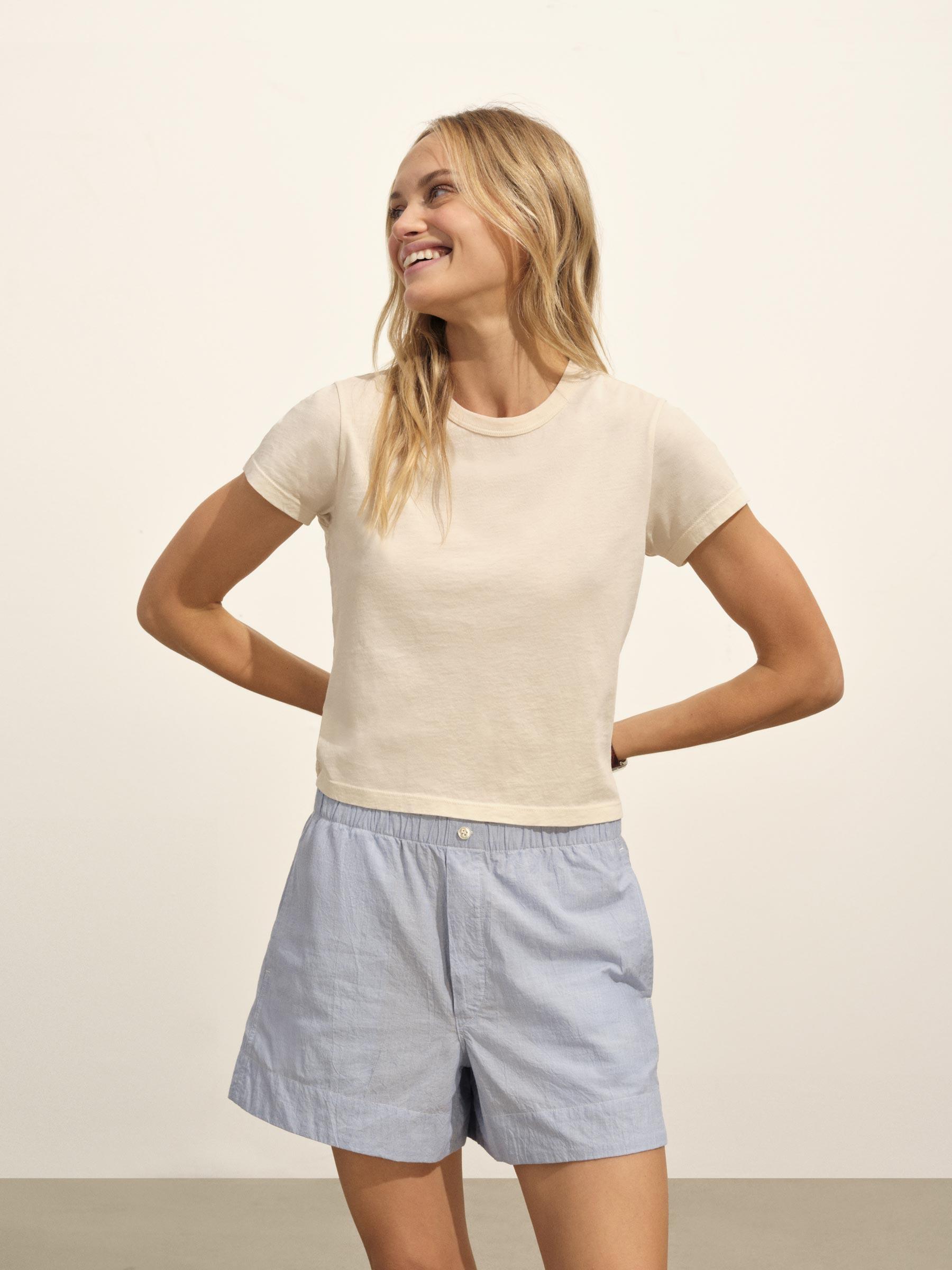 French Blue End on End Boxer Short Product Image
