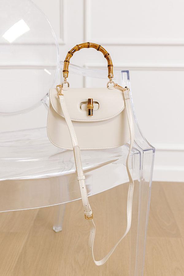 Brunch Voyage Faux Leather Purse In Cream Product Image